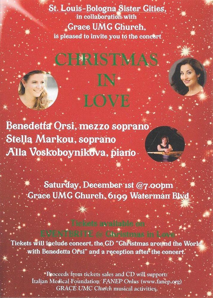 St Louis Bologna Sister Cities Christmas Concert 2018 Benedetta Orsi Michael Cross