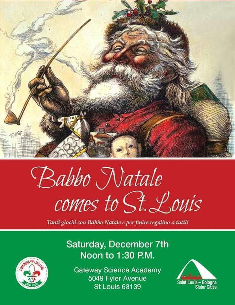 Babbo Natale Comes to St Louis 2019 Italians Italian Community St Louis Italian Language Program