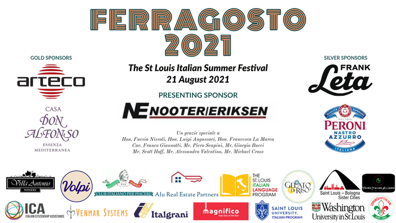 Sponsors Ferragosto 2021 St Louis The St Louis Italian Summer Festival Missouri Michael Cross Italian Community Comunita Italiana di St Louis